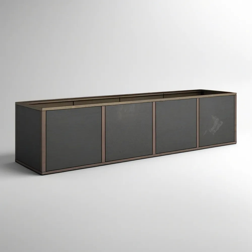 Zahradní truhlík z pozinkované oceli 120 × 30 × 40 cm antracitový/bronzový