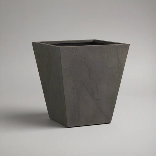 Kónický čtvercový květináč z PP 40 × 40 × 50 cm, antracitový
